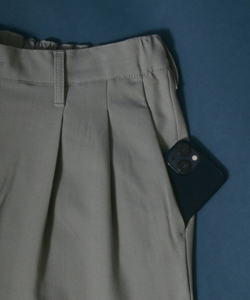 ANPAS（アンパス）の「Wide Tuck Tapered Pants/ワイドタックテーパードパンツ スラックス カラーパンツ（スラックス・メンズ・ブラック/ベージュ/グレー/オートミール・LL/M/L）」の10枚目の写真