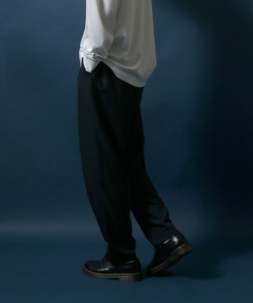 ANPAS（アンパス）の「Wide Tuck Tapered Pants/ワイドタックテーパードパンツ スラックス カラーパンツ（スラックス・メンズ・ブラック/ベージュ/グレー/オートミール・LL/M/L）」の22枚目の写真