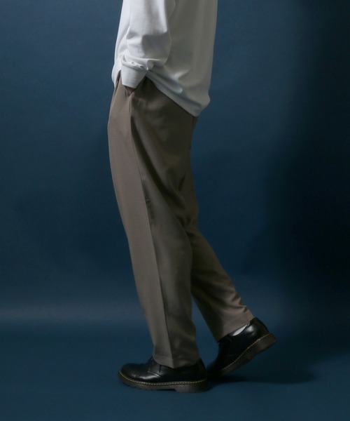 ANPAS（アンパス）の「Wide Tuck Tapered Pants/ワイドタックテーパードパンツ スラックス カラーパンツ（スラックス・メンズ・ブラック/ベージュ/グレー/オートミール・LL/M/L）」の16枚目の写真
