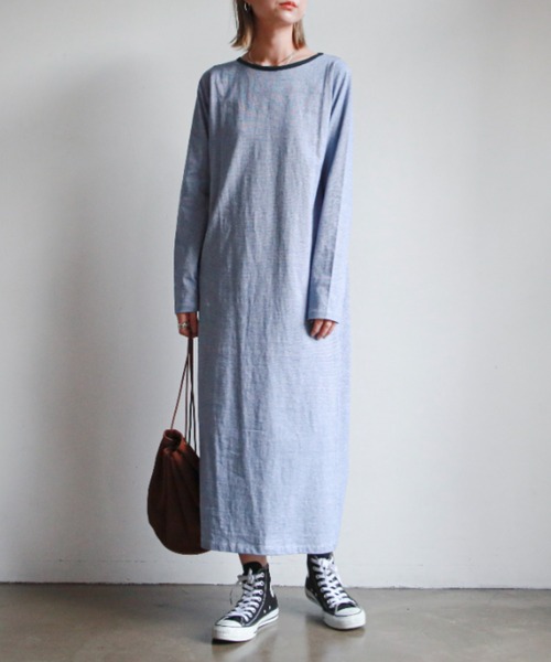 feepur（フェピュール）の「ミジンコボーダーカットワンピース（ワンピース・レディース・ブラック/ベージュ/ブルー/グリーン・MEDIUM）」の16枚目の写真