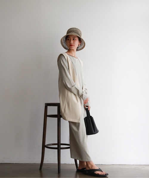 feepur（フェピュール）の「ミジンコボーダーカットワンピース（ワンピース・レディース・ブラック/ベージュ/ブルー/グリーン・MEDIUM）」の5枚目の写真