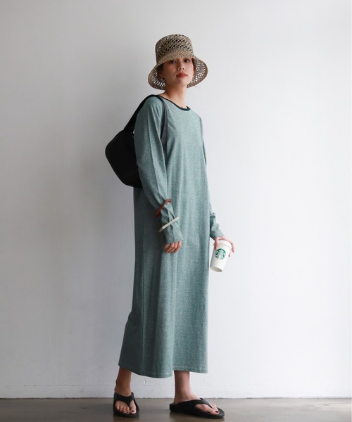 feepur（フェピュール）の「ミジンコボーダーカットワンピース（ワンピース・レディース・ブラック/ベージュ/ブルー/グリーン・MEDIUM）」の17枚目の写真