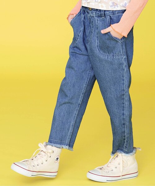 BREEZE(ブリーズ)の「/花刺繍デニムパンツ(デニムパンツ・キッズ・ベージュ/ブルー/ネイビー・80/90/100/110/120/130/140)」の3枚目の写真