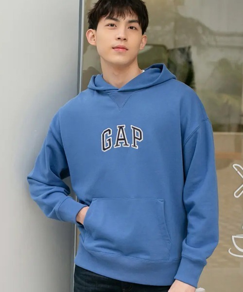 GAP ギャップ スウェットパーカー 鮮やかな青 ブルー デカロゴ アーチロゴ セール】GAPアーチロゴ プルオーバーパーカー(ユニセックス