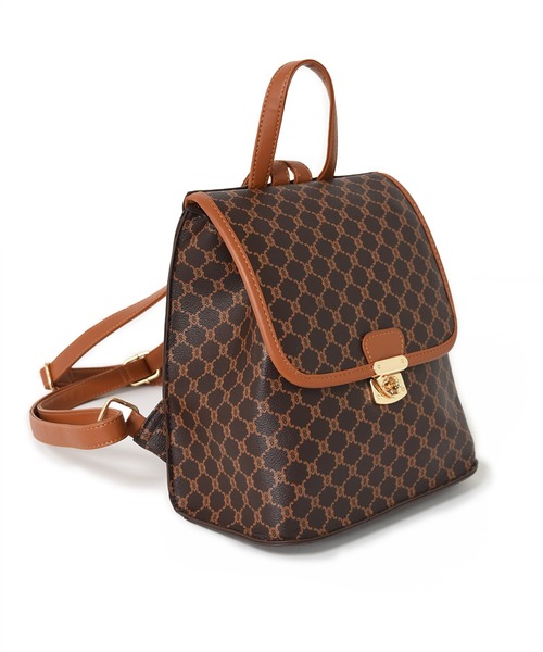 w closet(ダブルクローゼット)の「アソート柄ミニリュック(バックパック/リュック・レディース・ブラック/その他1/キャメル・FREE)」の15枚目の写真