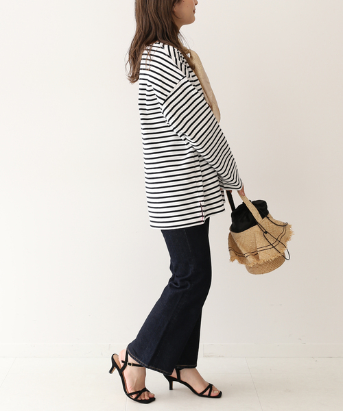 SLOBE IENA（スローブイエナ）の「30/2天竺 プルオーバー◆（Tシャツ/カットソー・レディース・ホワイト/ピンク/パープル系その他・SMALL/LARGE）」の6枚目の写真