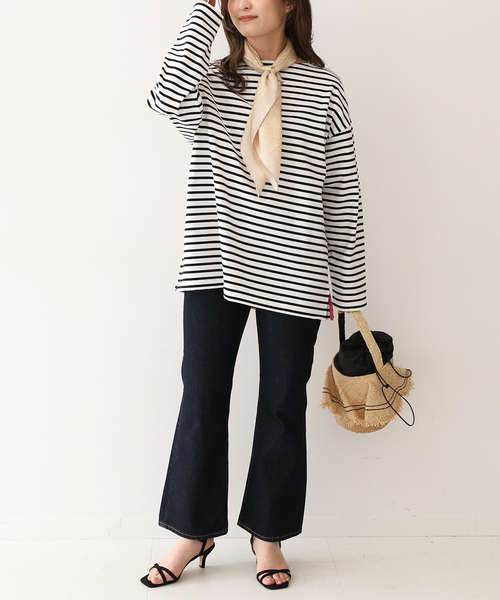 SLOBE IENA（スローブイエナ）の「30/2天竺 プルオーバー◆（Tシャツ/カットソー・レディース・ホワイト/ピンク/パープル系その他・SMALL/LARGE）」の8枚目の写真