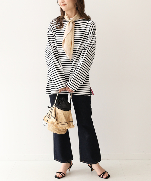 SLOBE IENA（スローブイエナ）の「30/2天竺 プルオーバー◆（Tシャツ/カットソー・レディース・ホワイト/ピンク/パープル系その他・SMALL/LARGE）」の9枚目の写真