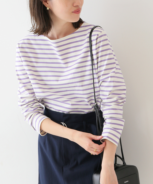 SLOBE IENA（スローブイエナ）の「30/2天竺 プルオーバー◆（Tシャツ/カットソー・レディース・ホワイト/ピンク/パープル系その他・SMALL/LARGE）」の18枚目の写真