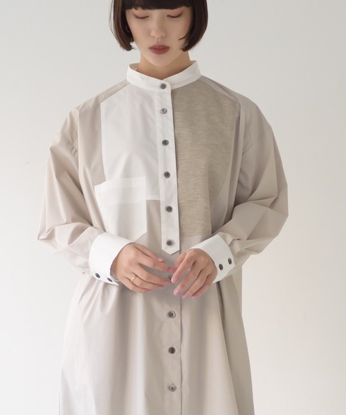 La SRIC（ラスリック）の「La SRIC / ドッキングシャツOP（シャツワンピース・レディース・グレー系その他/モカ・38）」の14枚目の写真