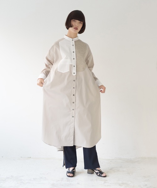 La SRIC（ラスリック）の「La SRIC / ドッキングシャツOP（シャツワンピース・レディース・グレー系その他/モカ・38）」の20枚目の写真