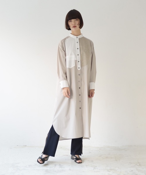 La SRIC（ラスリック）の「La SRIC / ドッキングシャツOP（シャツワンピース・レディース・グレー系その他/モカ・38）」の21枚目の写真