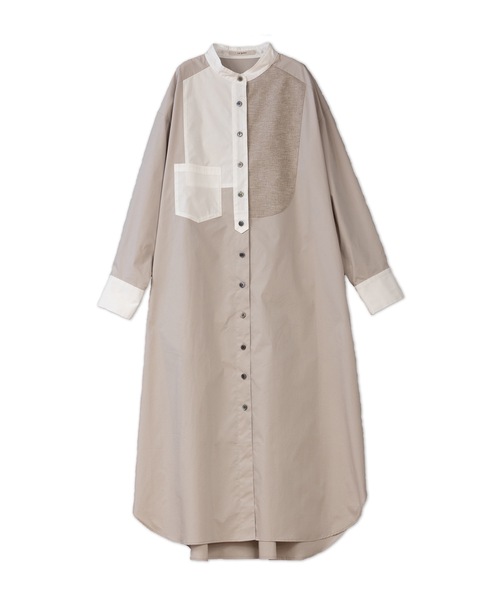 La SRIC（ラスリック）の「La SRIC / ドッキングシャツOP（シャツワンピース・レディース・グレー系その他/モカ・38）」の4枚目の写真