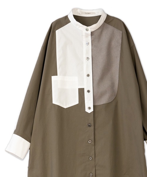 La SRIC（ラスリック）の「La SRIC / ドッキングシャツOP（シャツワンピース・レディース・グレー系その他/モカ・38）」の11枚目の写真