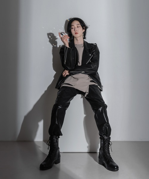 FOLLOWIN(フォロウィン)の「【FLW MADE/MEN】コーティングパンツ(その他パンツ・メンズ・ブラック/ダークグリーン/チャコール・SMALL/MEDIUM)」の2枚目の写真