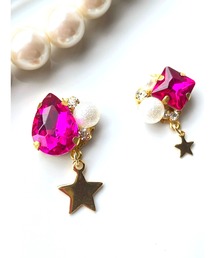 【MUURABBTI】星のキラキラビジューピアス(MA)