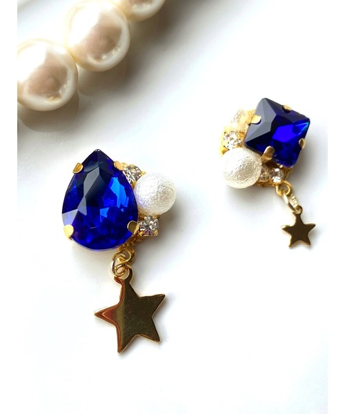 tone(トーン)の「【MUURABBTI】星のキラキラビジューピアス(MA)(ピアス(両耳用)・レディース・その他/バイオレット/アクア/エメラルド/その他1/その他2・FREE)」の12枚目の写真