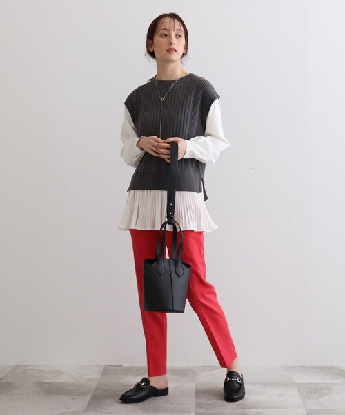 INDIVI(インディヴィ)の「◆【3WAY】クロスカラーバッグ(ショルダーバッグ・レディース・ブラック/オフホワイト/オレンジ/グリーン/ブラウン系・00)」の7枚目の写真