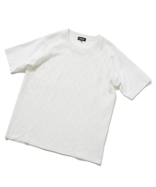 MEN'S BIGI（メンズビギ）の「ハイツイストコットン クルーネックTシャツ（Tシャツ/カットソー・メンズ・ホワイト/ベージュ/ネイビー・01/02/03）」の10枚目の写真
