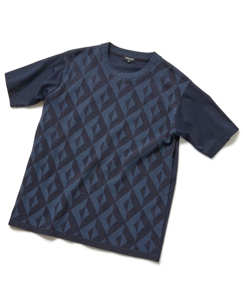 MEN'S BIGI（メンズビギ）の「ハイツイストコットン クルーネックTシャツ（Tシャツ/カットソー・メンズ・ホワイト/ベージュ/ネイビー・01/02/03）」の14枚目の写真