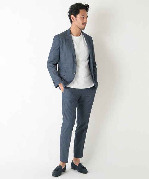 MEN'S BIGI（メンズビギ）の「ハイツイストコットン クルーネックTシャツ（Tシャツ/カットソー・メンズ・ホワイト/ベージュ/ネイビー・01/02/03）」の7枚目の写真