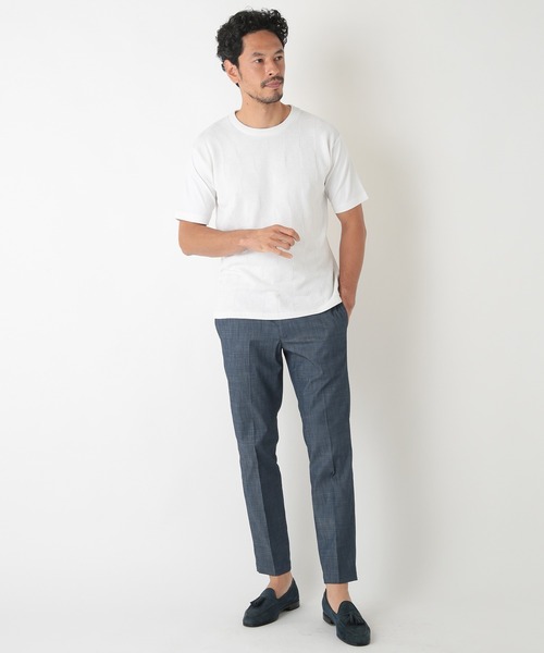 MEN'S BIGI（メンズビギ）の「ハイツイストコットン クルーネックTシャツ（Tシャツ/カットソー・メンズ・ホワイト/ベージュ/ネイビー・01/02/03）」の21枚目の写真