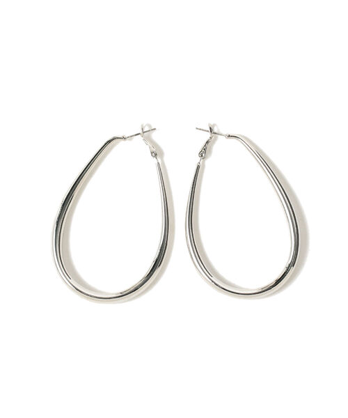 Ray BEAMS(レイビームス)の「Ray BEAMS / パイプ オーバル ピアス(ピアス(両耳用)・レディース・シルバー/ゴールド・ONE SIZE)」の2枚目の写真