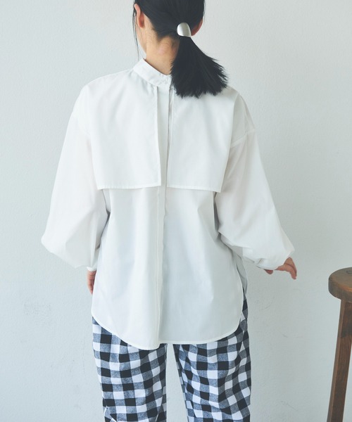 Libra Cue(リブラ キュー)の「2wayフライヨークシャツ(シャツ/ブラウス・レディース・ネイビー/ブルー/ホワイト・FREE)」の15枚目の写真