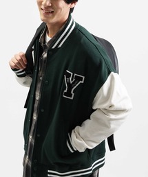 BACK NUMBER | 【BACK NUMBER】カレッジロゴ刺繍カットスタジャン(スタジャン)