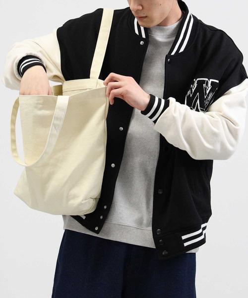 BACK NUMBER（バックナンバー）の「【BACK NUMBER】カレッジロゴ刺繍カットスタジャン（スタジャン・メンズ・ネイビー/ブラック/グリーン・L/XL/M）」の19枚目の写真