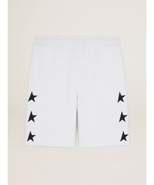 GOLDEN GOOSE（ゴールデングース）の「GOLDEN GOOSE Star Collection / SWEAT SHORTS WIDE LEG / MULTI STAR（スウェットパンツ・メンズ・ホワイト系その他/ブラック系その他・SMALL/MEDIUM/LARGE）」の3枚目の写真