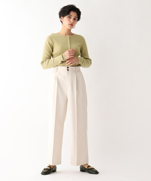 OPAQUE.CLIP（オペークドットクリップ）の「◆【CORCORAN】ピマコットンリブ フェイクパールデザインニット（ニット/セーター・レディース・オフホワイト/サンドベージュ/ブラック/ホワイト系その他3・36/38/42/40）」の15枚目の写真