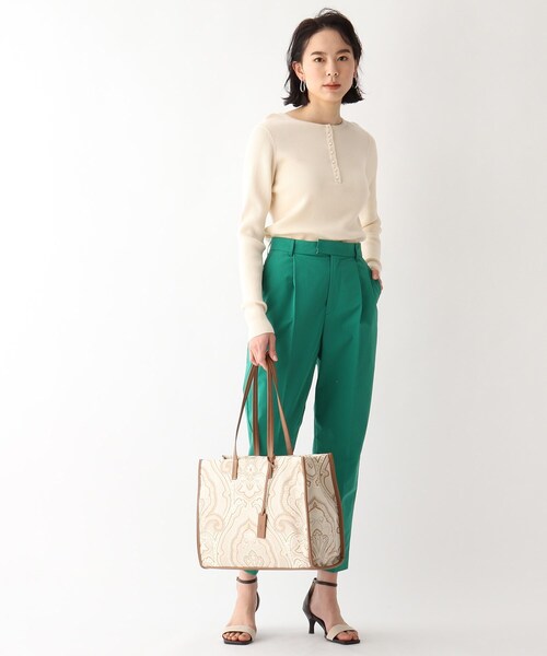 OPAQUE.CLIP（オペークドットクリップ）の「◆【CORCORAN】ピマコットンリブ フェイクパールデザインニット（ニット/セーター・レディース・オフホワイト/サンドベージュ/ブラック/ホワイト系その他3・36/38/42/40）」の16枚目の写真