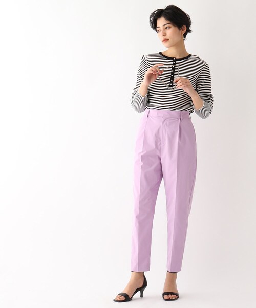 OPAQUE.CLIP（オペークドットクリップ）の「◆【CORCORAN】ピマコットンリブ フェイクパールデザインニット（ニット/セーター・レディース・オフホワイト/サンドベージュ/ブラック/ホワイト系その他3・36/38/42/40）」の22枚目の写真