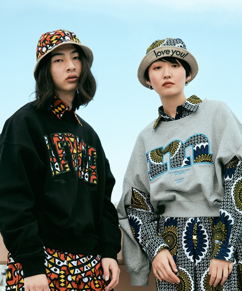 【セール】<moyan ecri>リバーシブルバケットハット【アフリカンファブリック】（ハット）｜moyan ecri（モヤン エクリ） 5,005円