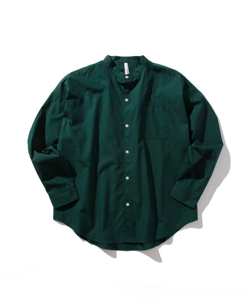 INASTUDIOS ZOO(イーナストゥディオスズー)の「「INASTUDIOS SELECT」ルーズフィット ブロード バンドカラーシャツ(シャツ/ブラウス・レディース・ホワイト/ブラック/グレイッシュベージュ/グリーン/サックスブルー/ホワイト系その他/イエロー/ブルー/ラベンダー/ブラック系その他/グリーン系その他・MEDIUM/LARGE/X-LARGE)」の7枚目の写真