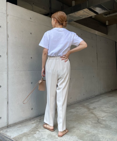 DouDou（ドゥドゥ）の「【WEB限定】figsフロッキーTEE（Tシャツ/カットソー・レディース・ホワイト/オフホワイト/チャコールグレー/ダークグレー・FREE）」の10枚目の写真