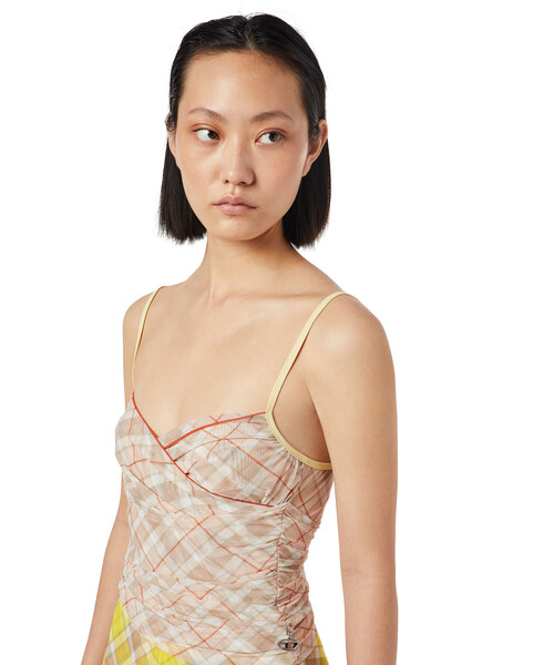 disel チェックキャミソール DIESEL ディーゼル チェック柄キャミソール レディース D