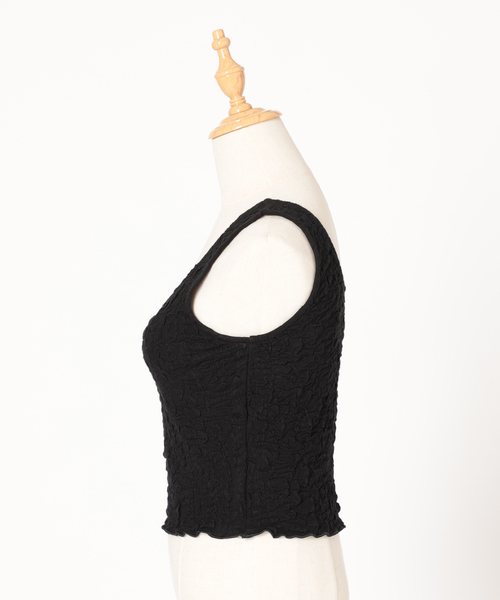 JOINT WORKS（ジョイントワークス）の「J-シャーリングクロップドタンクトップ（タンクトップ・レディース・ホワイト/ブラック/サックスブルー/グリーン・FREE）」の10枚目の写真