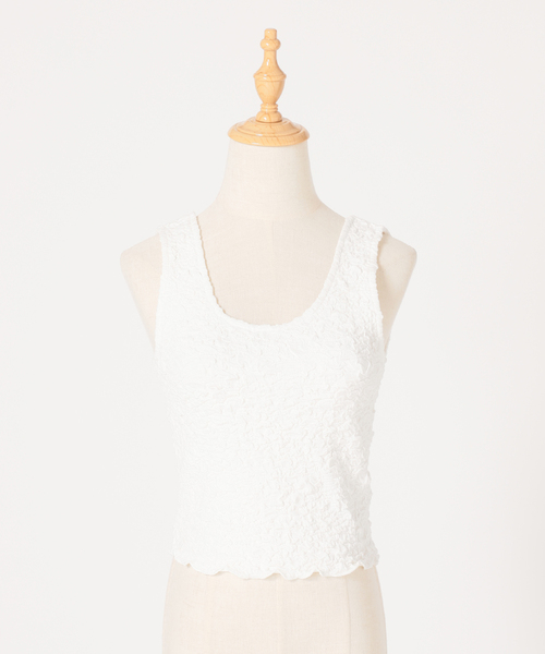 JOINT WORKS（ジョイントワークス）の「J-シャーリングクロップドタンクトップ（タンクトップ・レディース・ホワイト/ブラック/サックスブルー/グリーン・FREE）」の19枚目の写真