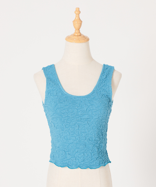 JOINT WORKS（ジョイントワークス）の「J-シャーリングクロップドタンクトップ（タンクトップ・レディース・ホワイト/ブラック/サックスブルー/グリーン・FREE）」の21枚目の写真