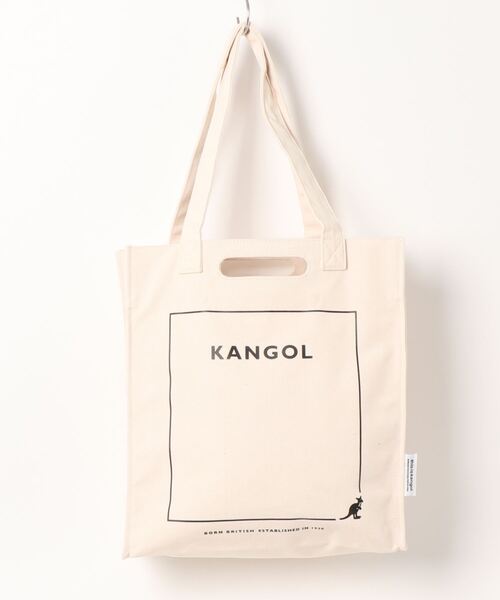 KANGOL（カンゴール）の「【 KANGOL / カンゴール 】 プリント スクエア 2WAY キャンバス トートバッグ（トートバッグ・メンズ・オフホワイト/ホワイト系その他・FREE）」の4枚目の写真