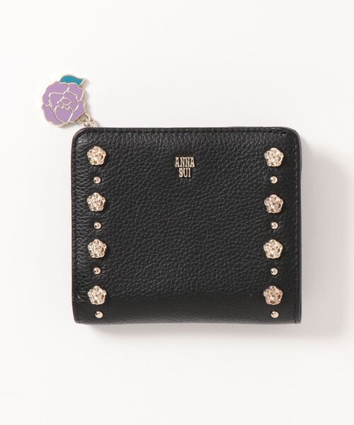 ANNA SUIアナスイ 二つ折り 財布 バレンシア L字ファスナー イエロー