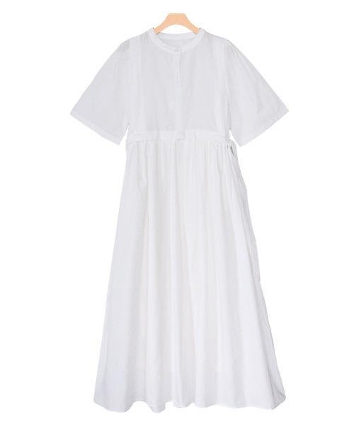 Pierrot（ピエロ）の「半袖シャツワンピース（シャツワンピース・レディース・ブラック/ネイビー/オフホワイト・M/L）」の12枚目の写真