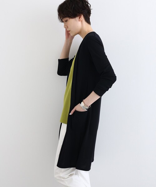 INDIVI(インディヴィ)の「【洗える/UVケア/接触冷感/日本製】定番!ロング丈カーディガン(カーディガン/ボレロ・レディース・ライトグレー/ブラック/ダークネイビー/ホワイト系/ダークブラウン・38/40/05/15 /13/19)」の22枚目の写真