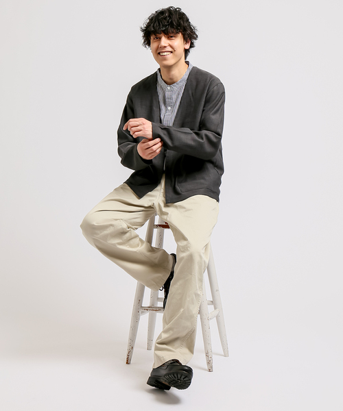 B.C STOCK（ベーセーストック）の「ポリエステルブッチャーオーバーカーデ（シャツ/ブラウス・メンズ・チャコールグレー/ブラウン/グレー・MEDIUM/LARGE/X-LARGE）」の13枚目の写真