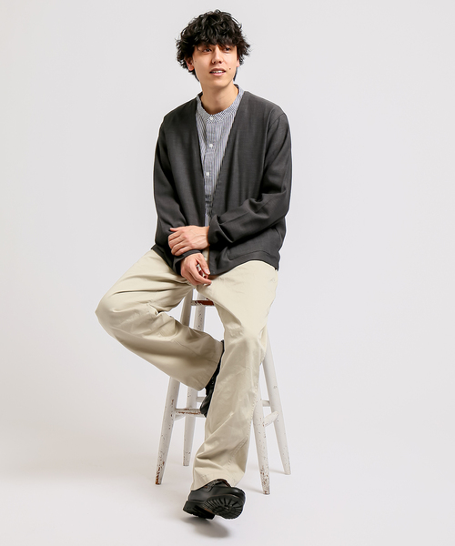 B.C STOCK（ベーセーストック）の「ポリエステルブッチャーオーバーカーデ（シャツ/ブラウス・メンズ・チャコールグレー/ブラウン/グレー・MEDIUM/LARGE/X-LARGE）」の14枚目の写真