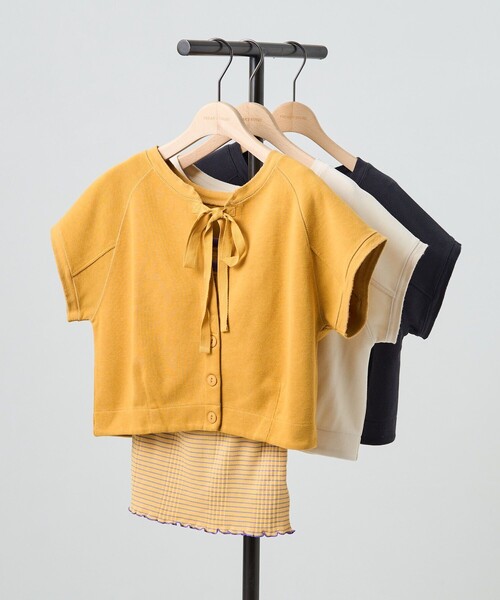 FREAK'S STORE(フリークスストア)の「サカリバリメイク風カーディガン(カーディガン/ボレロ・レディース・ブラック/オフホワイト/マスタード・フリ-)」の1枚目の写真