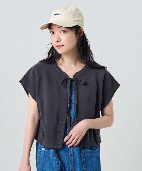 FREAK'S STORE(フリークスストア)の「サカリバリメイク風カーディガン(カーディガン/ボレロ・レディース・ブラック/オフホワイト/マスタード・フリ-)」の3枚目の写真