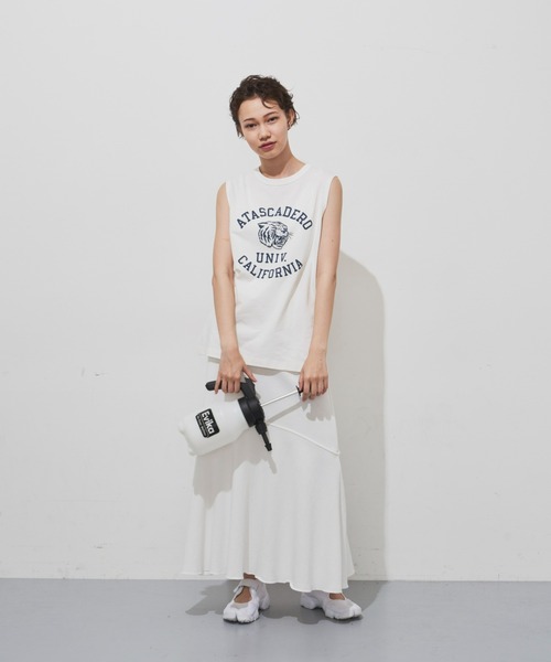 Auntie Rosa Holiday(アンティローザホリデー)の「アニマルカレッジノースリーブT(Tシャツ/カットソー・レディース・チャコールグレー/オフホワイト/ピンク・FREE)」の16枚目の写真